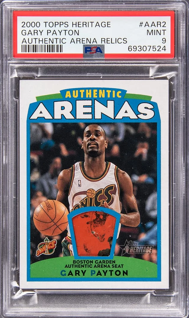2000-01 Topps Heritage Gary Payton Authentic Arena Relics #AAR2 card image