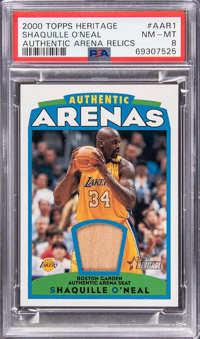 2000-01 Topps Heritage Shaquille O'Neal Authentic Arena Relics #AAR1 card image