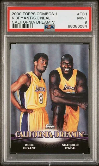 2000-01 Topps Kobe Bryant/Shaquille O'Neal Combos 1 California Dreamin #TC1 card image