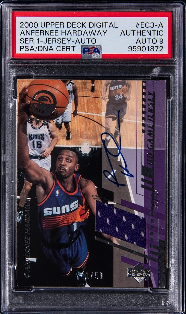 2000-01 Upper Deck Anfernee Hardaway Digital Ser 1 Jersey Auto #EC3-A card image