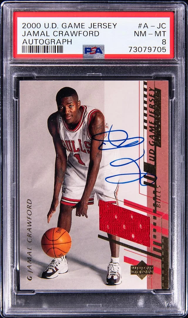 2000-01 Upper Deck Game Jersey Jamal Crawford Autograph #A-JC card image