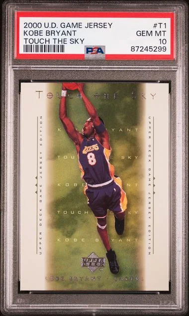 2000-01 Upper Deck Game Jersey Kobe Bryant Touch The Sky #T1 card image