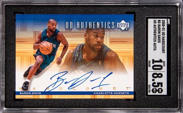 2000-01 Upper Deck Hardcourt Baron Davis Authentics Autograph #BD card image