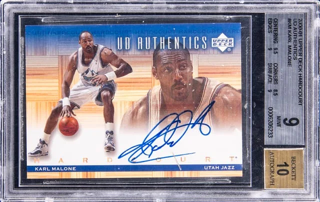 2000-01 Upper Deck Hardcourt Karl Malone UD Authentics #KM card image