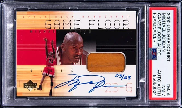 2000-01 Upper Deck Hardcourt Michael Jordan Game Floor Autograph #MJ-A card image