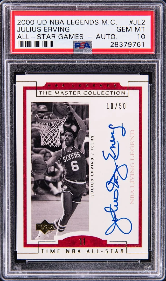 2000-01 Upper Deck Julius Erving All-Star Games Autograph #JL2 card image