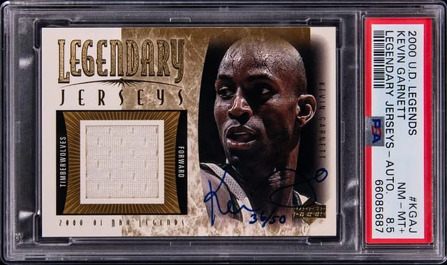 2000-01 Upper Deck Kevin Garnett Legendary Jerseys Autograph #KG-AJ card image