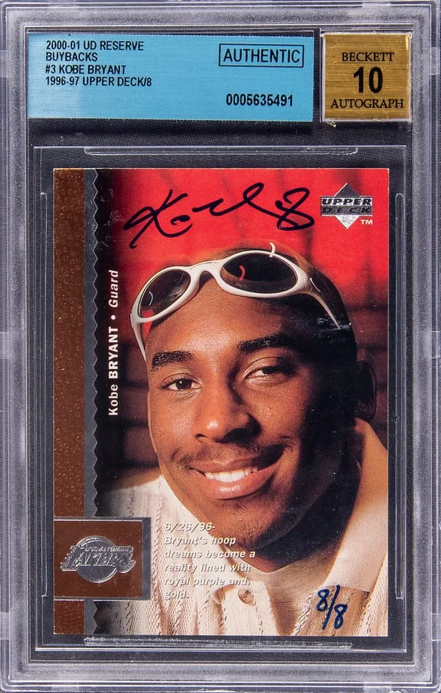 2000-01 Upper Deck Kobe Bryant Reserve Buyback '96-97 UD Autographs #58 card image
