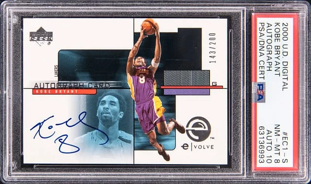 2000-01 Upper Deck Kobe Bryant Digital Autograph #EC1-S card image
