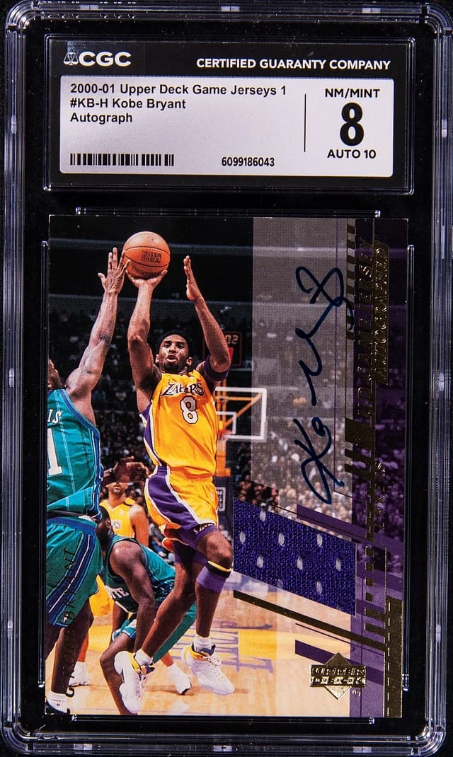 2000-01 Upper Deck Kobe Bryant Game Jerseys 1 Autograph #KB-H card image