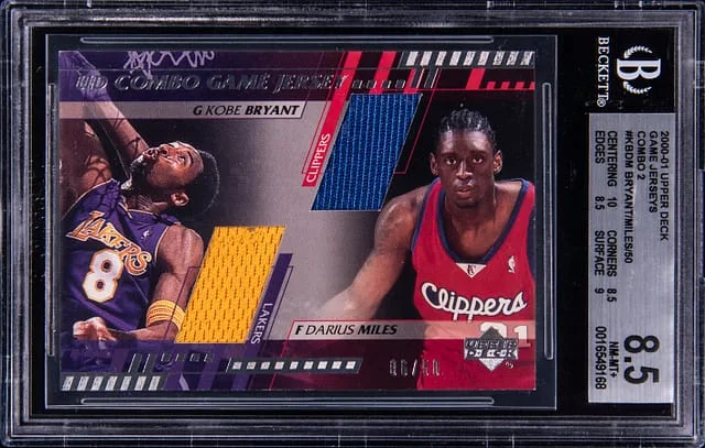 2000-01 Upper Deck Kobe Bryant/Darius Miles Dual Game Jerseys Combo 2 #KB/DM card image