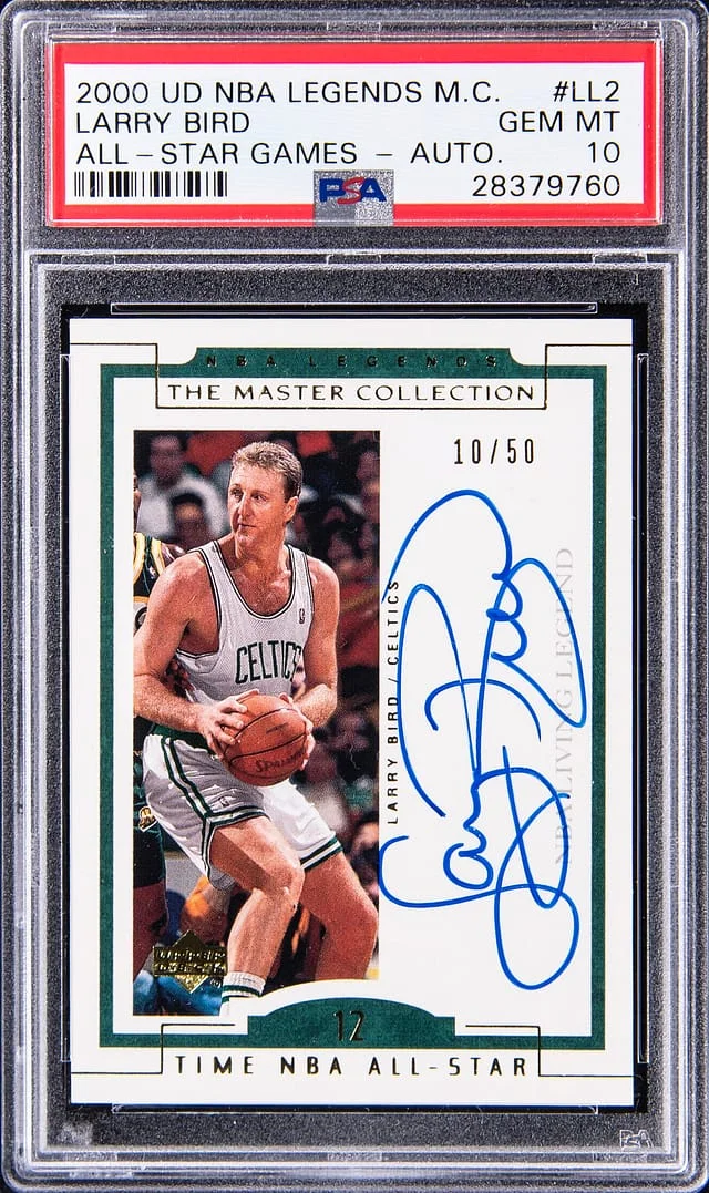 2000-01 Upper Deck Larry Bird Master Collection Living Legend Autographed #LL2 card image