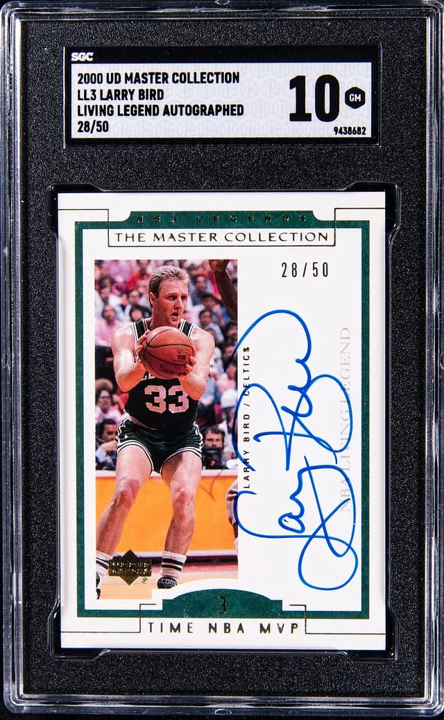 2000-01 Upper Deck Larry Bird Master Collection Living Legends Autographed #LL3 card image