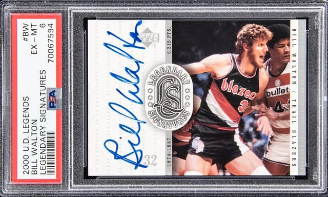 2000-01 Upper Deck Legends Bill Walton Legendary Signatures #BW card image