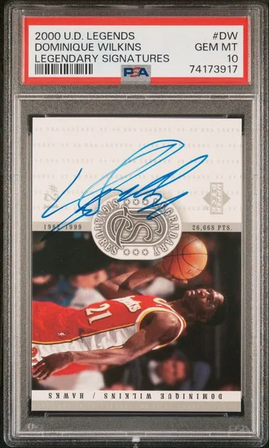 2000-01 Upper Deck Legends Dominique Wilkins Legendary Signatures #DW card image