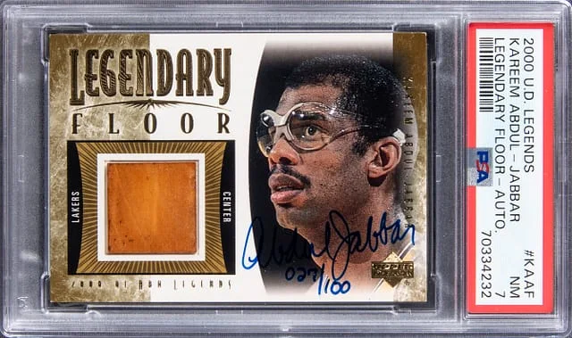 2000-01 Upper Deck Legends Kareem Abdul-Jabbar Legendary Floor Autographs #KA-AF card image