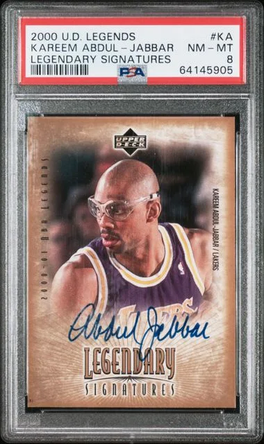 2000-01 Upper Deck Legends Kareem Abdul-Jabbar Legendary Signatures #KA card image