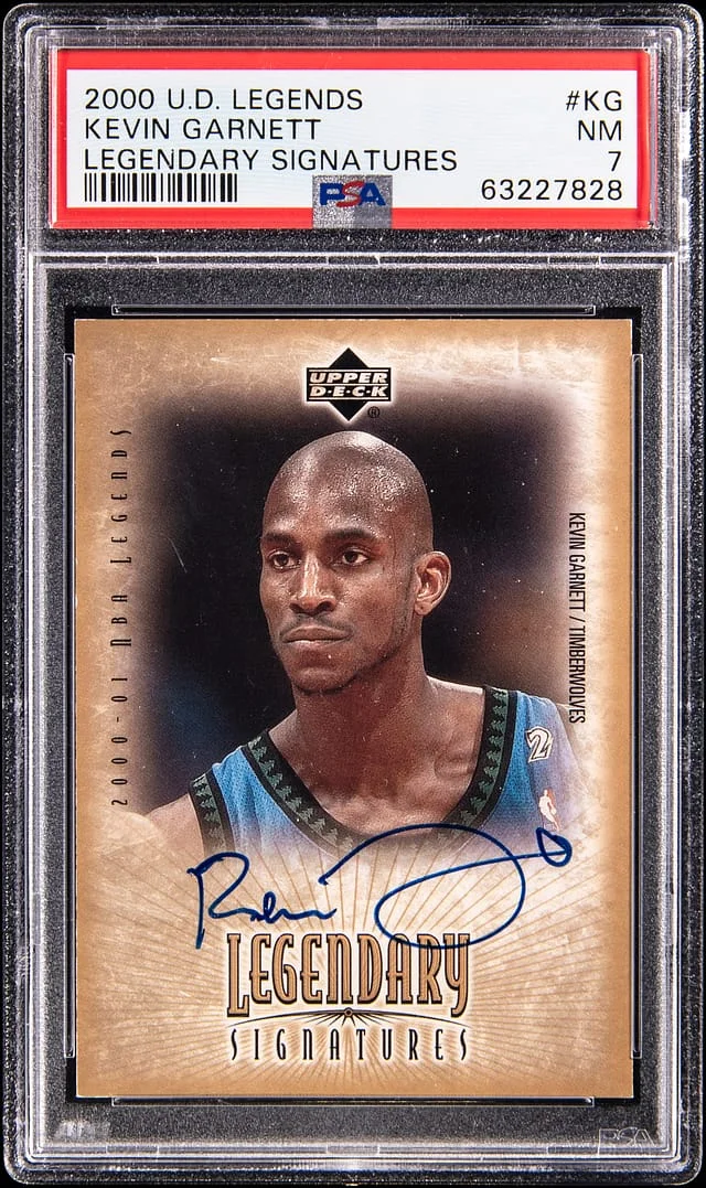 2000-01 Upper Deck Legends Kevin Garnett Legendary Signatures #KG card image