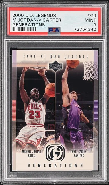 2000-01 Upper Deck Legends Michael Jordan/Vince Carter Generations #G9 card image