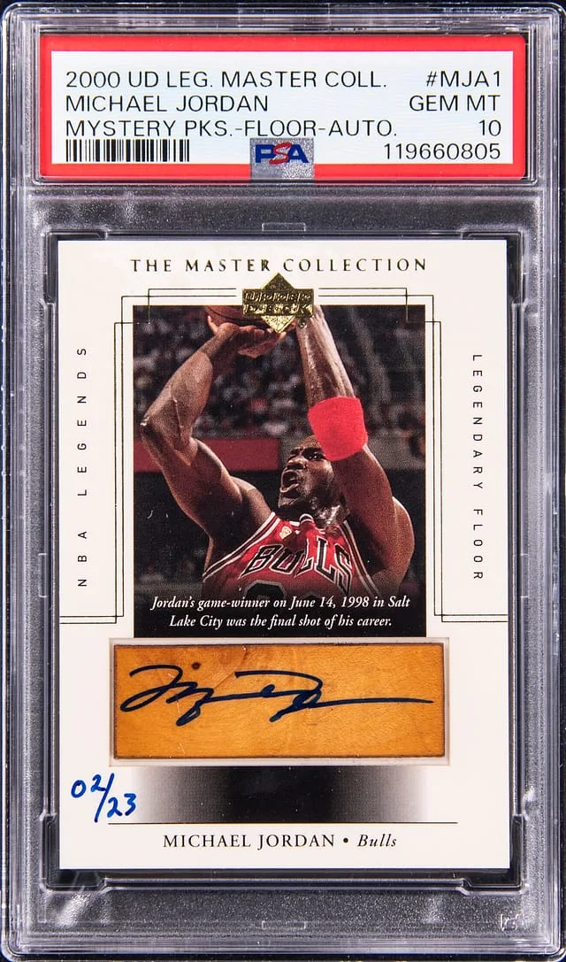 2000-01 Upper Deck Michael Jordan Legacy Master Collection Mystery Packs Floor Autograph #MJA1 card image