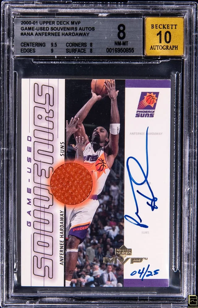 2000-01 Upper Deck MVP Anfernee Hardaway Game-Used Souvenirs Autographs #AN-SA card image