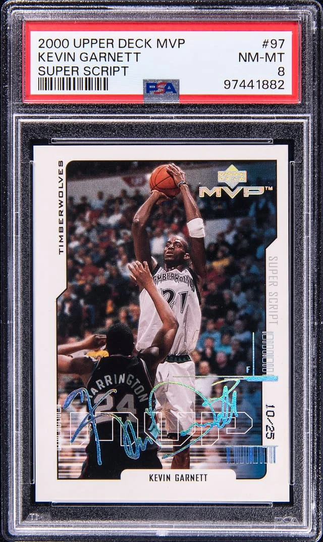 2000-01 Upper Deck MVP Kevin Garnett Super Script #97 card image