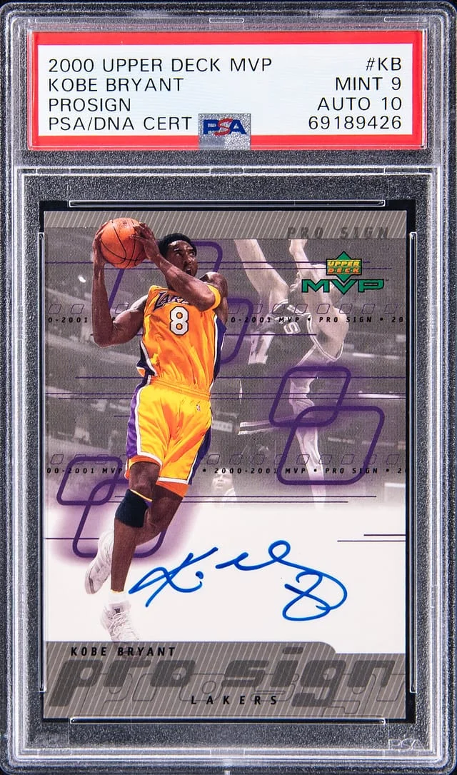 2000-01 Upper Deck MVP Kobe Bryant ProSign #KB card image