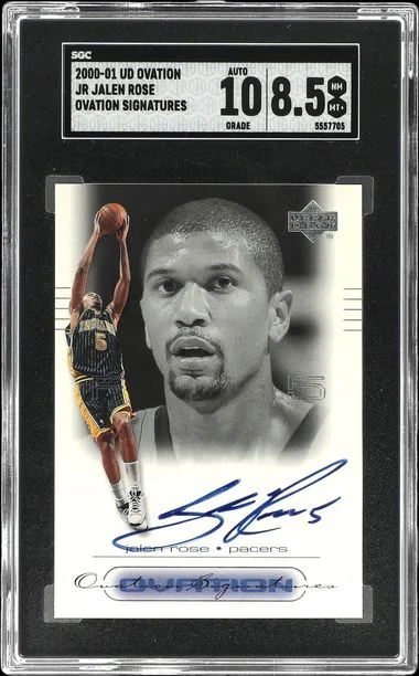 2000-01 Upper Deck Ovation Jalen Rose Signatures #JR card image