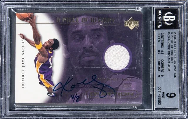2000-01 Upper Deck Ovation Kobe Bryant A Piece of History #KB-A card image