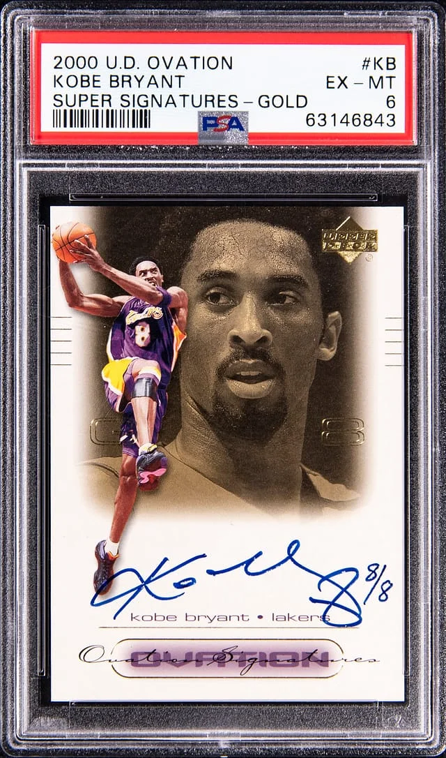 2000-01 Upper Deck Ovation Kobe Bryant Super Signatures #KB card image