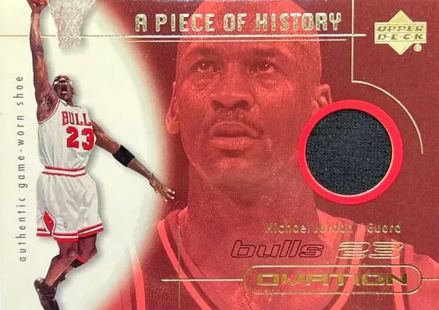 2000-01 Upper Deck Ovation Michael Jordan A Piece of History #MJ-S card image