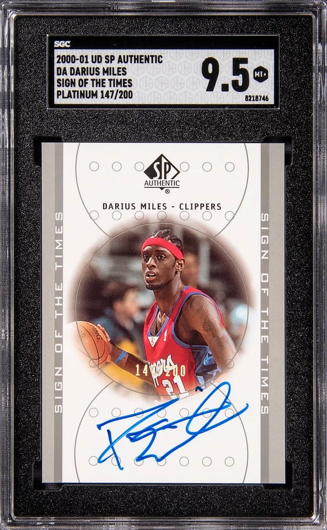 2000-01 Upper Deck SP Authentic Darius Miles Sign Of The Times #DA card image