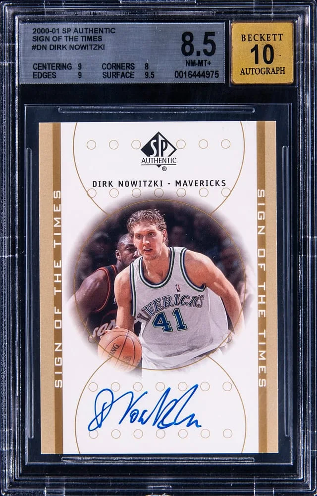 2000-01 Upper Deck SP Authentic Dirk Nowitzki Sign Of The Times #DN card image