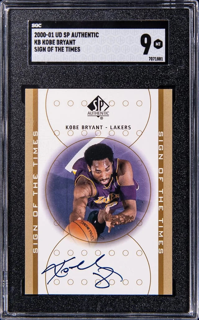 2000-01 Upper Deck SP Authentic Kobe Bryant Sign of The Times #KB card image