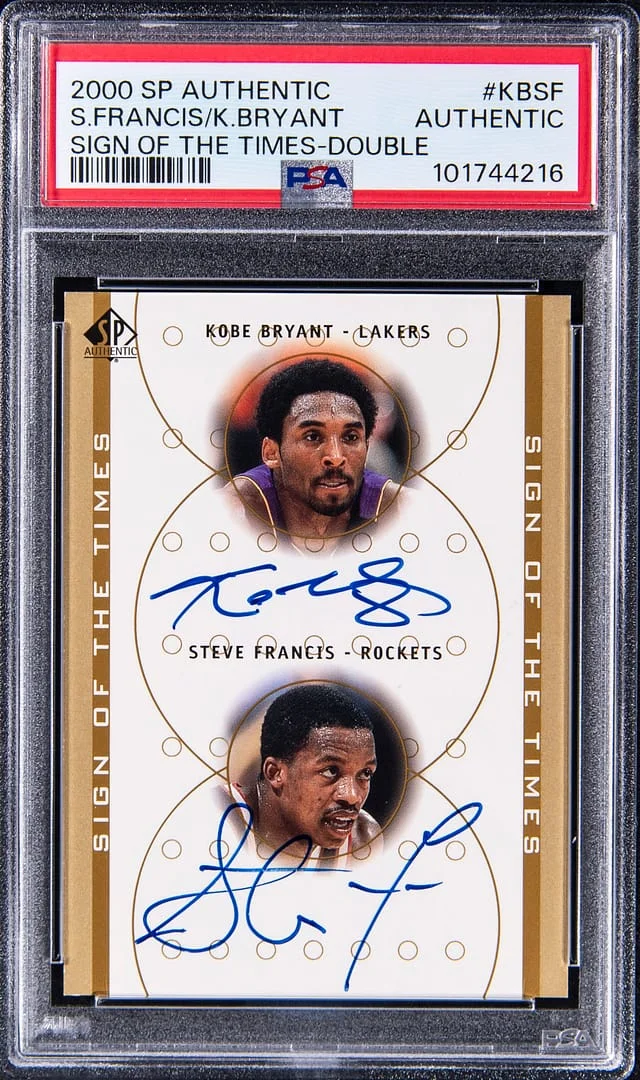2000-01 Upper Deck SP Authentic Kobe Bryant/Steve Francis Sign of the Times Double #KB/SF card image