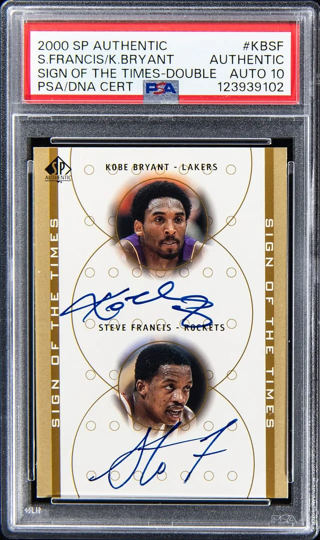 2000-01 Upper Deck SP Authentic Steve Francis/Kobe Bryant Sign of the Times Double #KB/SF card image
