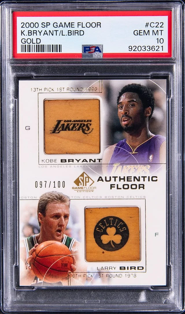 2000-01 Upper Deck SP Kobe Bryant/Larry Bird Game Floor Gold #C22 card image