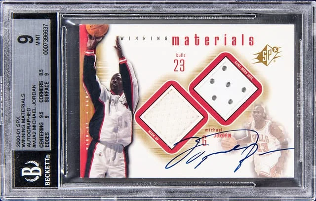 2000-01 Upper Deck SPx Michael Jordan Winning Materials Autograph #MJA2 card image