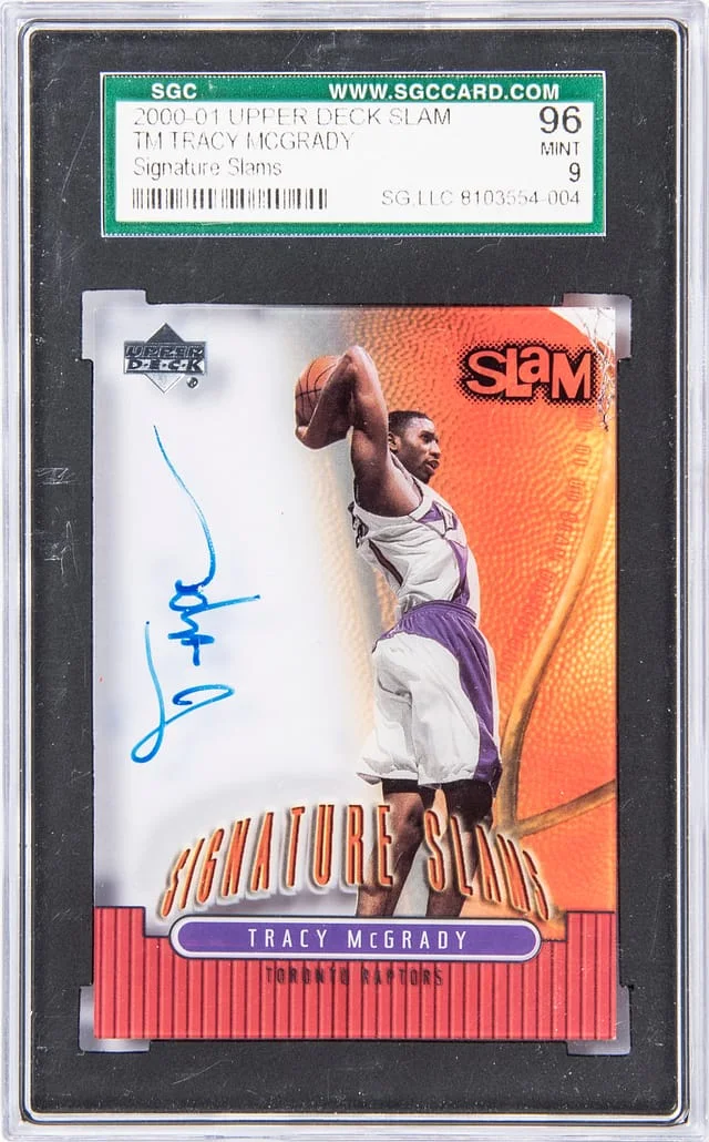 2000-01 Upper Deck Tracy McGrady Slam Signature Slams #TM card image