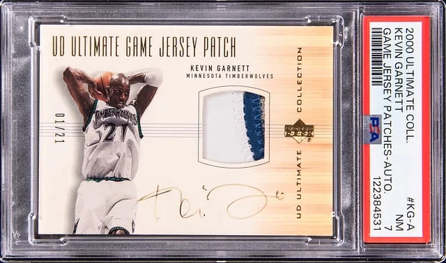 2000-01 Upper Deck Ultimate Collection Kevin Garnett Game Jersey Patches Autograph #KG-A card image