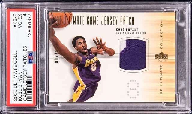 2000-01 Upper Deck Ultimate Collection Kobe Bryant Game-Used Game Jersey Patches #KB-P card image
