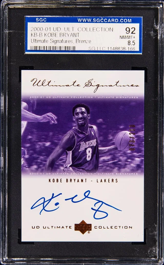 2000-01 Upper Deck Ultimate Collection Kobe Bryant Ultimate Signatures Bronze #KB-B card image