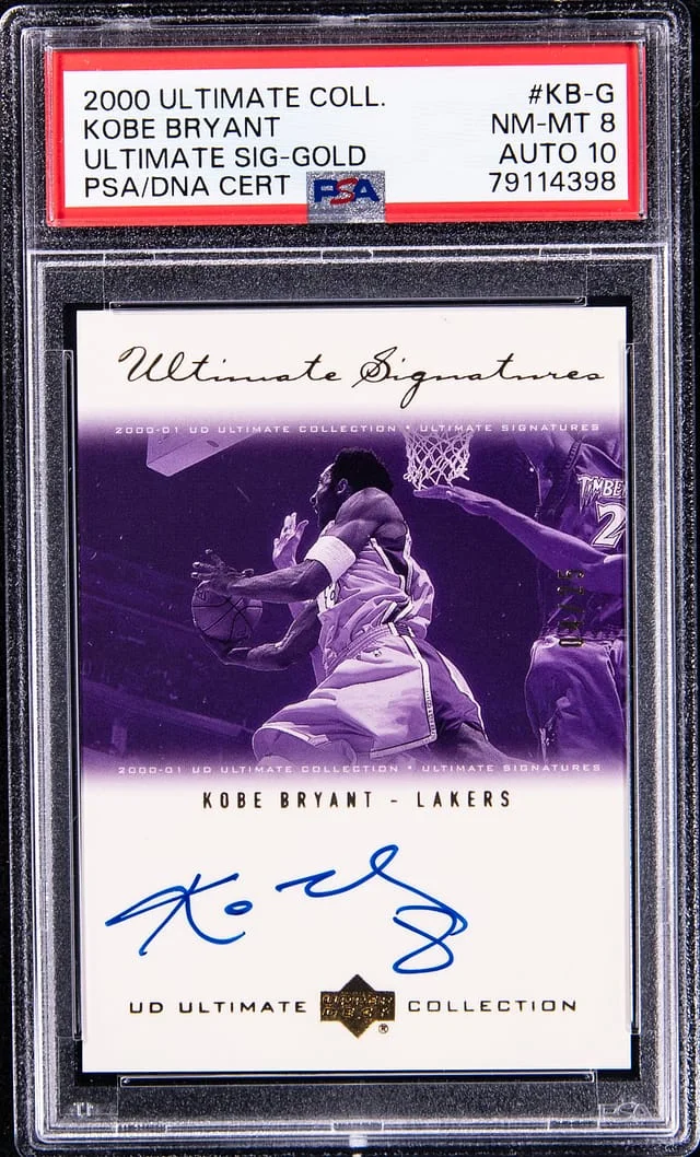 2000-01 Upper Deck Ultimate Collection Kobe Bryant Ultimate Signatures Gold #KB-G card image