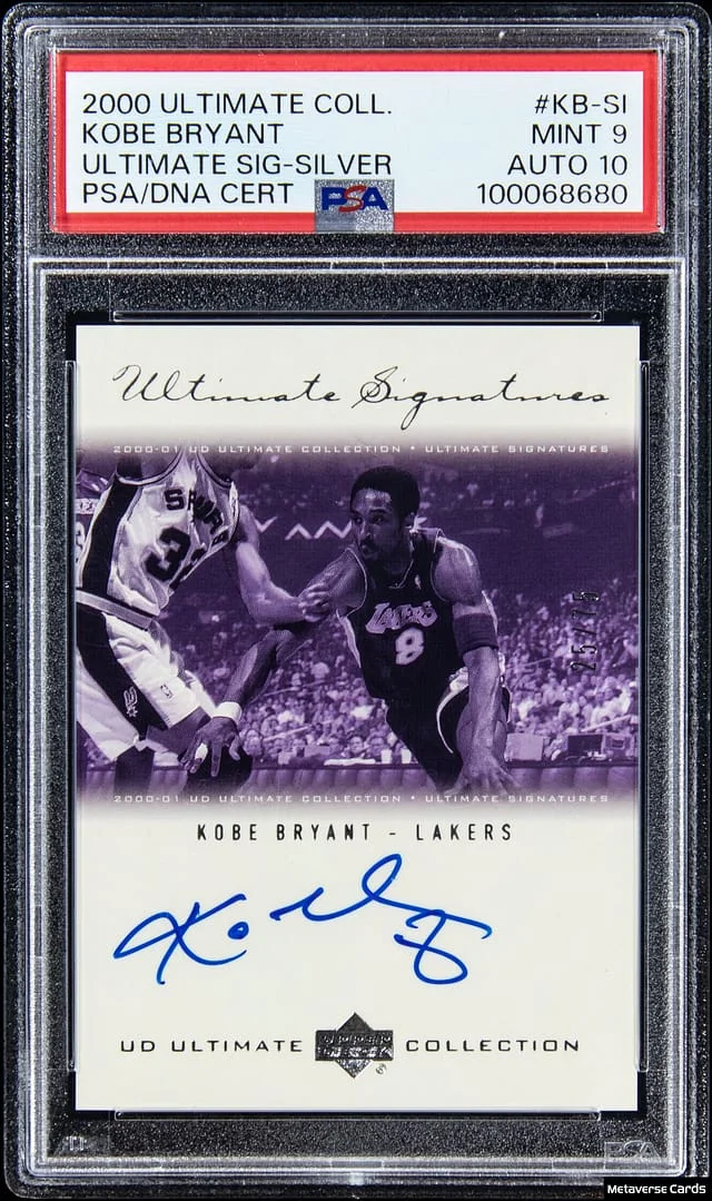 2000-01 Upper Deck Ultimate Collection Kobe Bryant Ultimate Signatures Silver #KB-SI card image