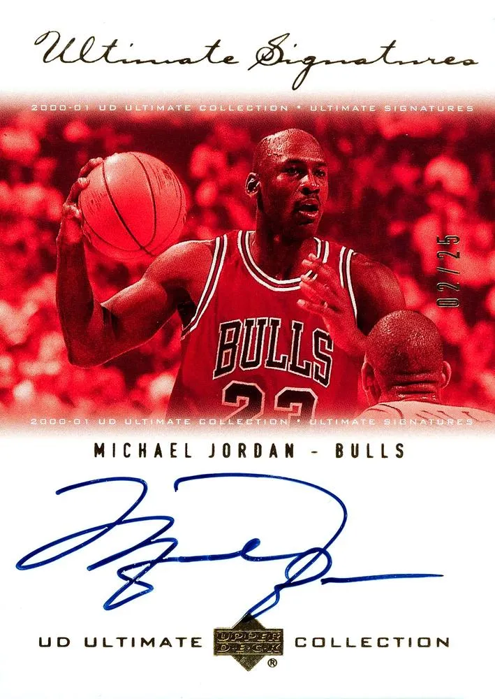 2000-01 Upper Deck Ultimate Collection Michael Jordan Signatures Gold #MJ-G card image
