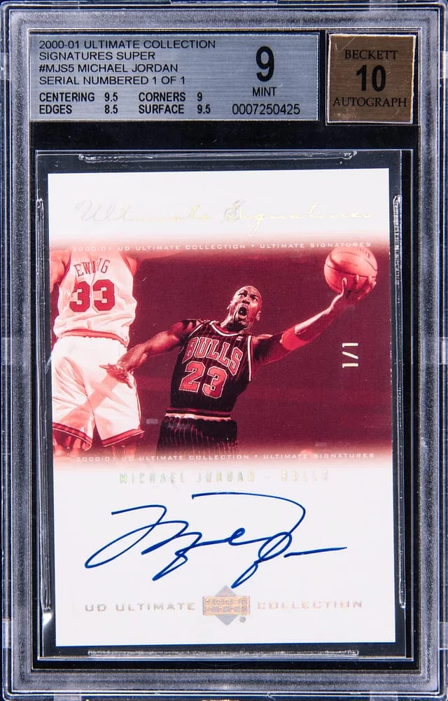 2000-01 Upper Deck Ultimate Collection Michael Jordan Signatures Super #MJ-S5 card image