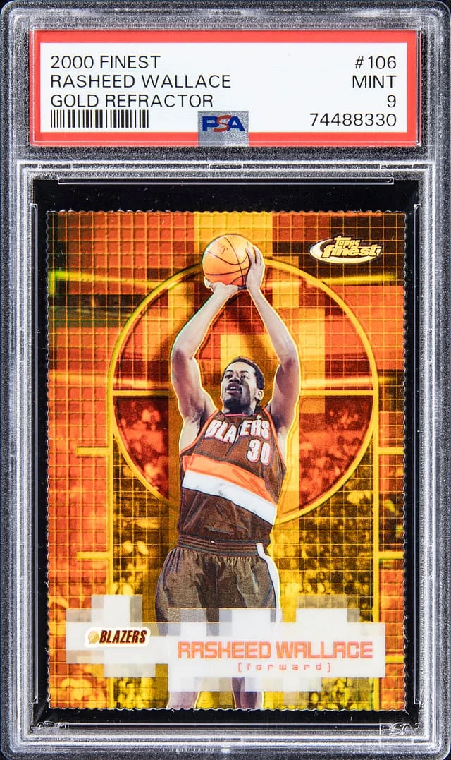 2000-21 Topps Finest Rasheed Wallace Gold Refractor #106 card image