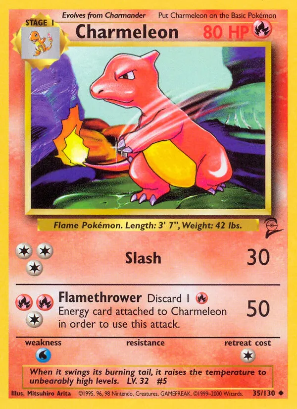 2000 Base Set 2 Charmeleon Uncommon #035/130 Uncommon card image