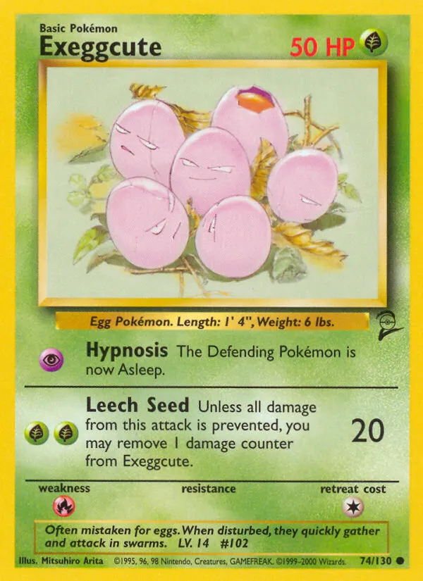 2000 Base Set 2 Exeggcute Common #074/130 Common card image