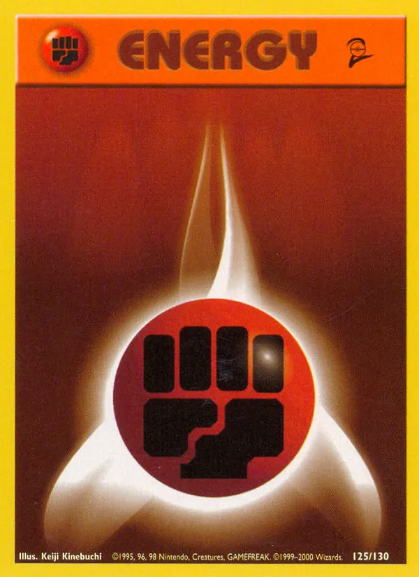 2000 Base Set 2 Fighting Energy Common #125/130 Common card image